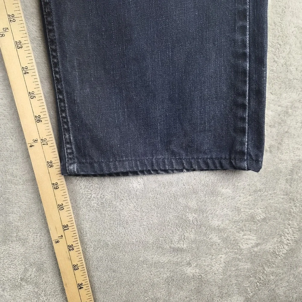 Levis 505 Regular Fit Jeans Mens 36x30 Blue Denim Dark Wash Straight Leg Cotton